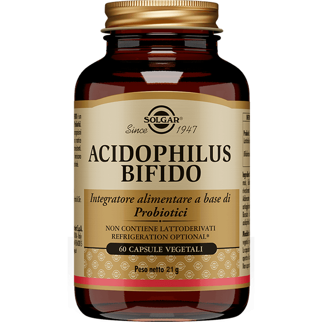 Probiotiques (ferments lactiques) – 60 gélules | Acidophilus Bifido Solgar