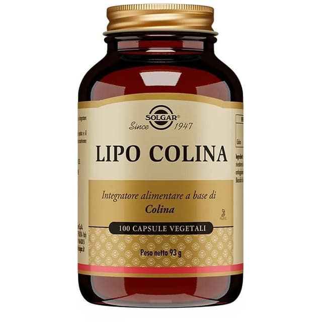 Choline – 100 gélules végétales | Solgar Lipo Colina