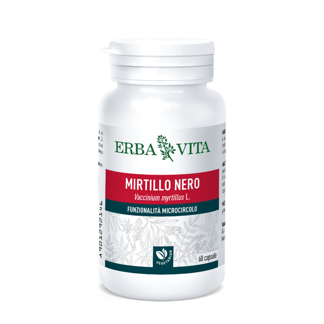 Myrtille – 60 gélules de 400 mg | Erba Vita EBV Mirtillo Bacche
