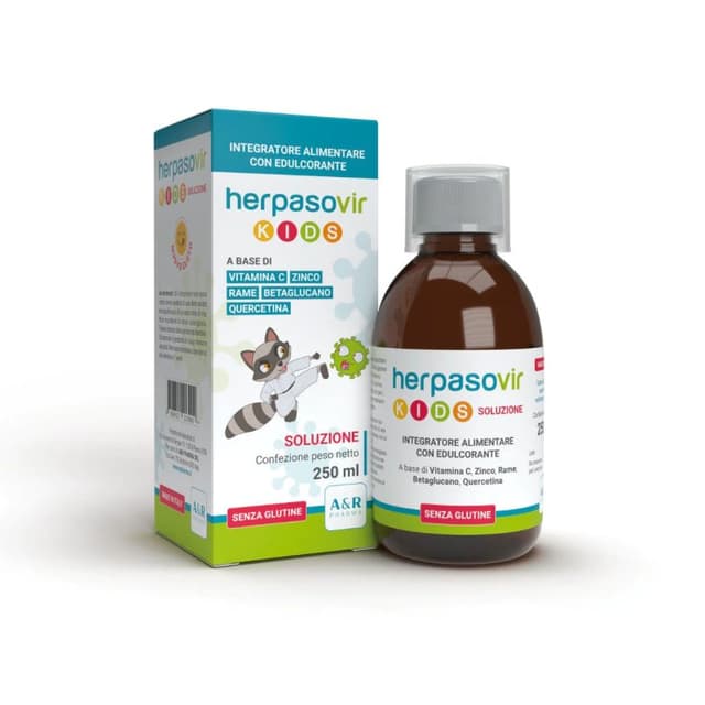 Vitamine C + Bêta-glucanes – 250 ml | Herpasovir Kids Solution