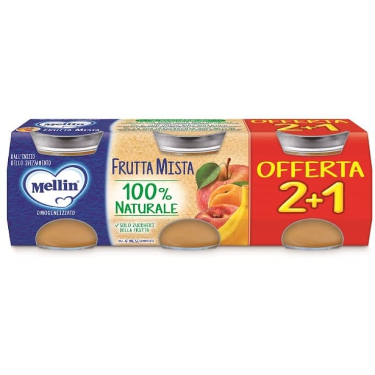 Mellin Omogeneizzato Frutta Mix – 3 pots