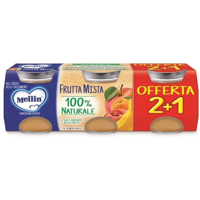 Vitamine C – 3 pots | Mellin Omogeneizzato Frutta Mix