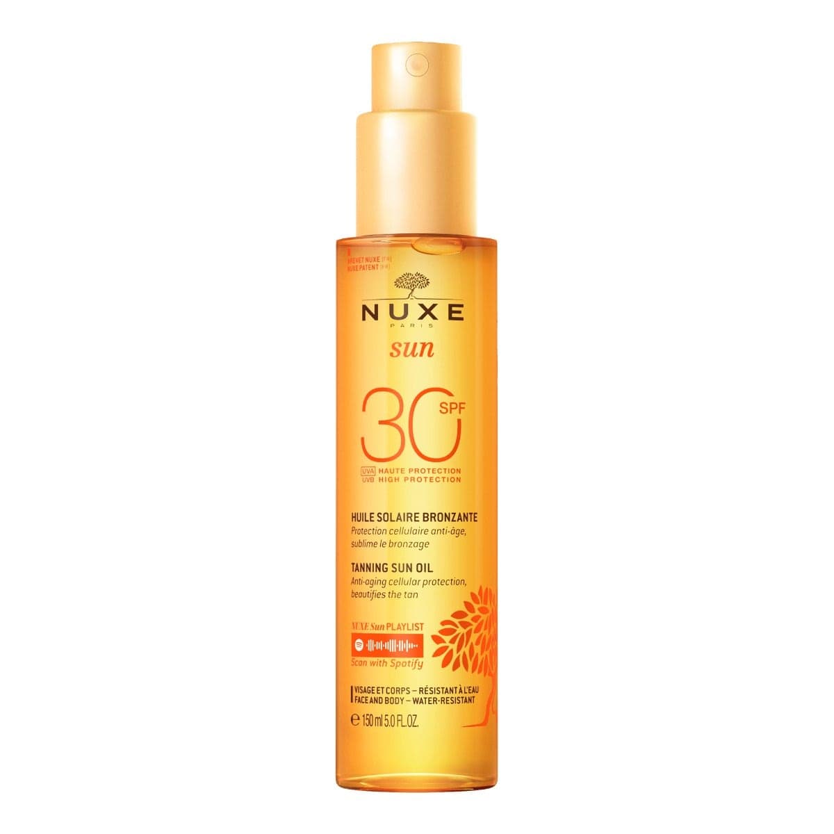 NUXE Sun Huile Bronzante SPF 30 – Huile solaire