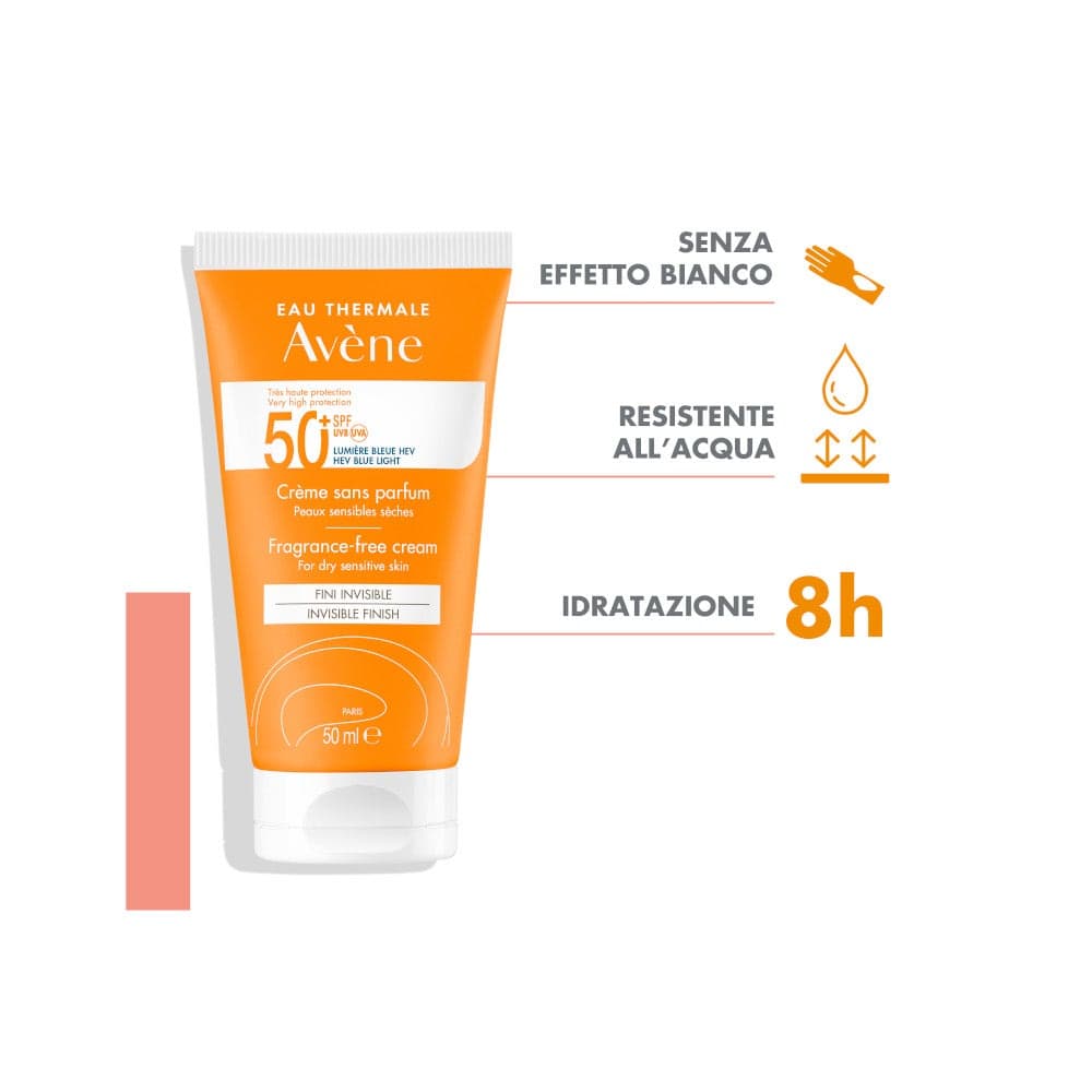 Avène Solar Crème SPF 50+ sans parfum – Protection