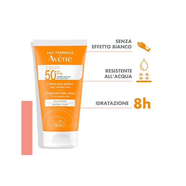 Avène Solar Crème SPF 50+ sans parfum – Protection