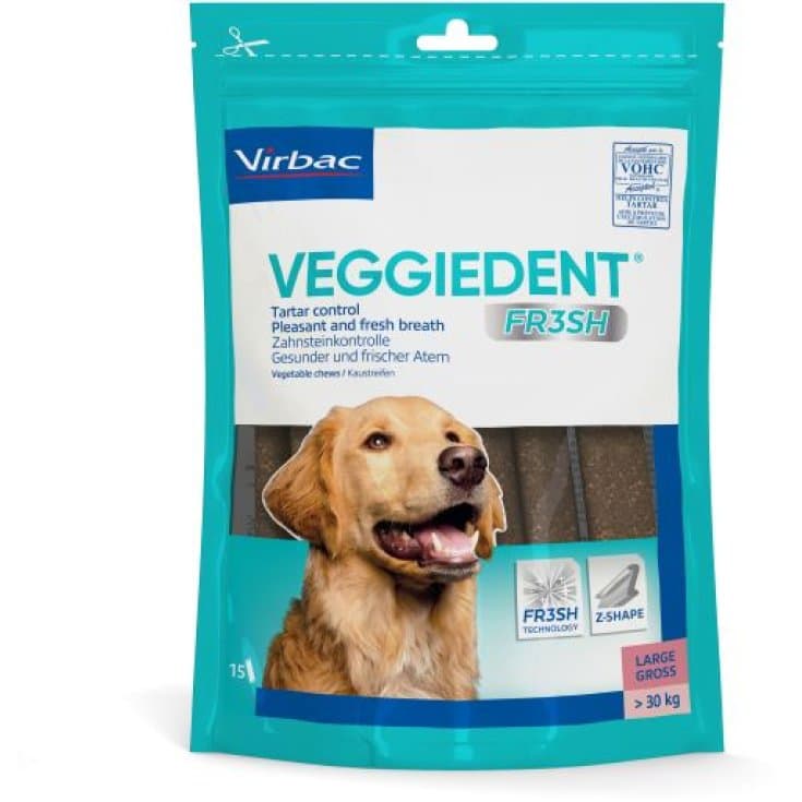 Veggiedent Fr3sh – 15 bâtonnets pour chiens (L)