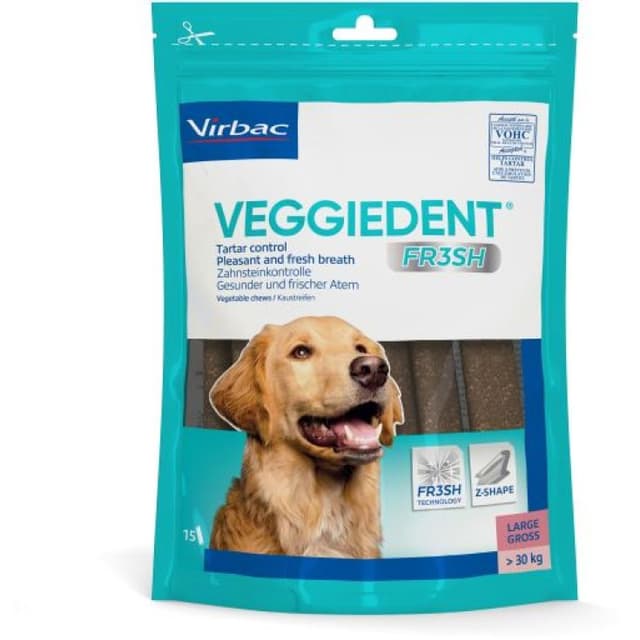 Veggiedent Fr3sh – 15 bâtonnets pour chiens (L)