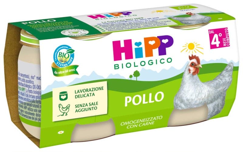 HiPP Bio Purée de Poulet Homogénéisée – 2×80 g