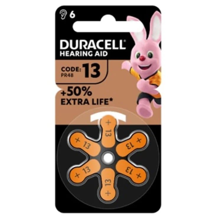 Duracell EasyTab 13 – Piles pour Appareils Auditifs Oranges