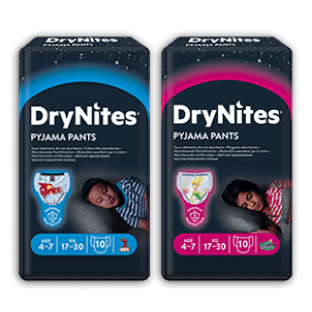 Huggies DryNites Boy – 10 couches (17–30 kg)