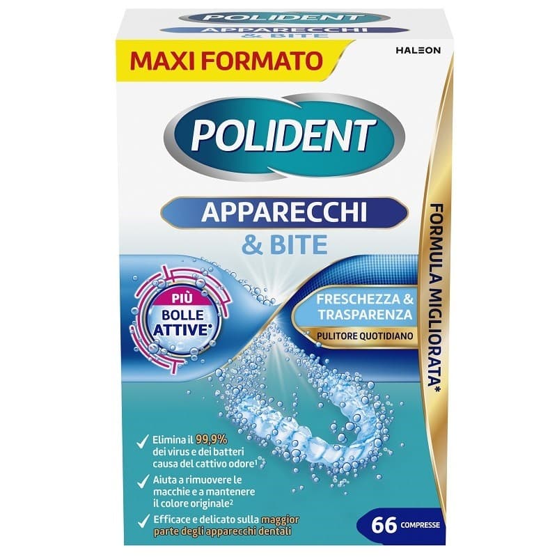 Polident Apparecchi Bite – 66 comprimés