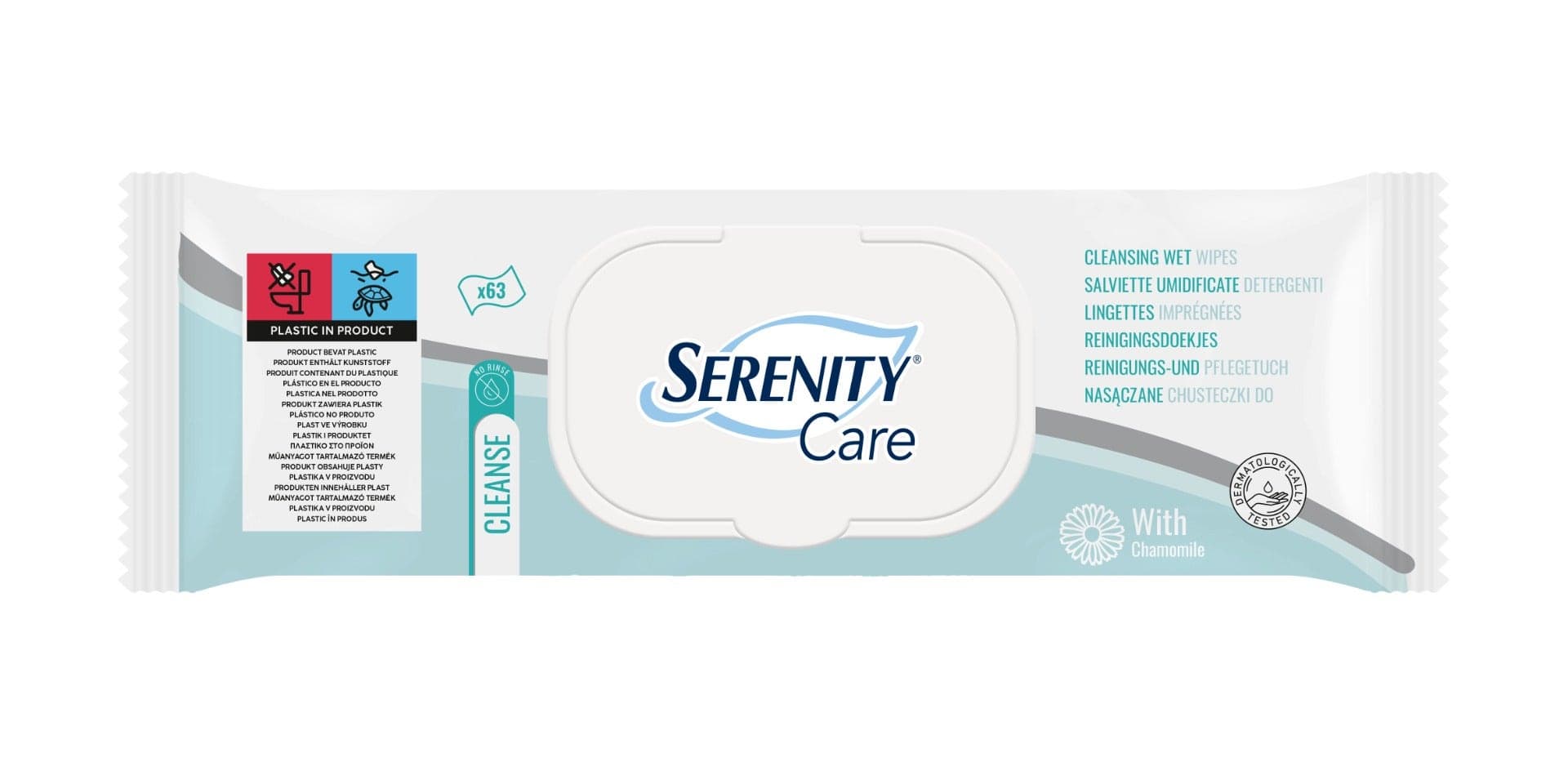 Serenity Lingettes Détergentes – 63 pièces