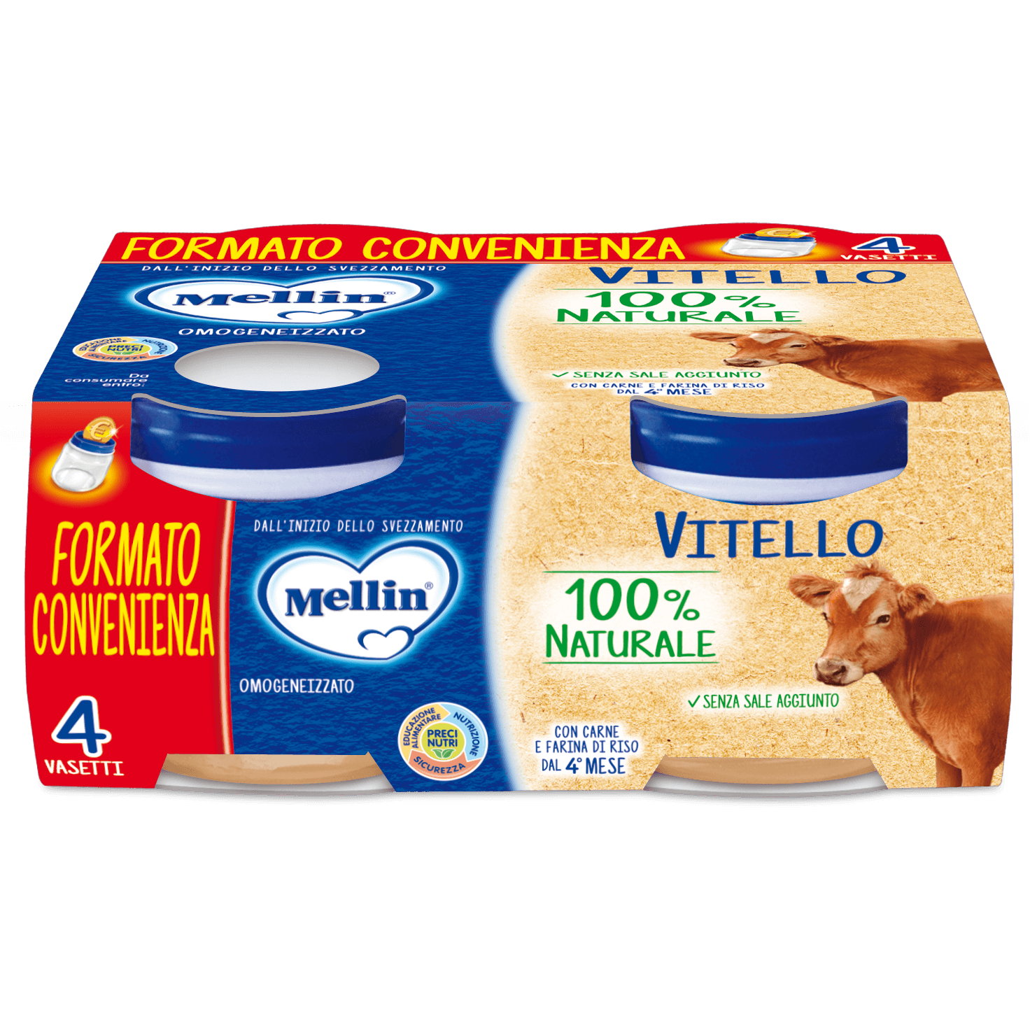 Mellin Omo Kalbfleisch – 4 x 80 g Babybrei