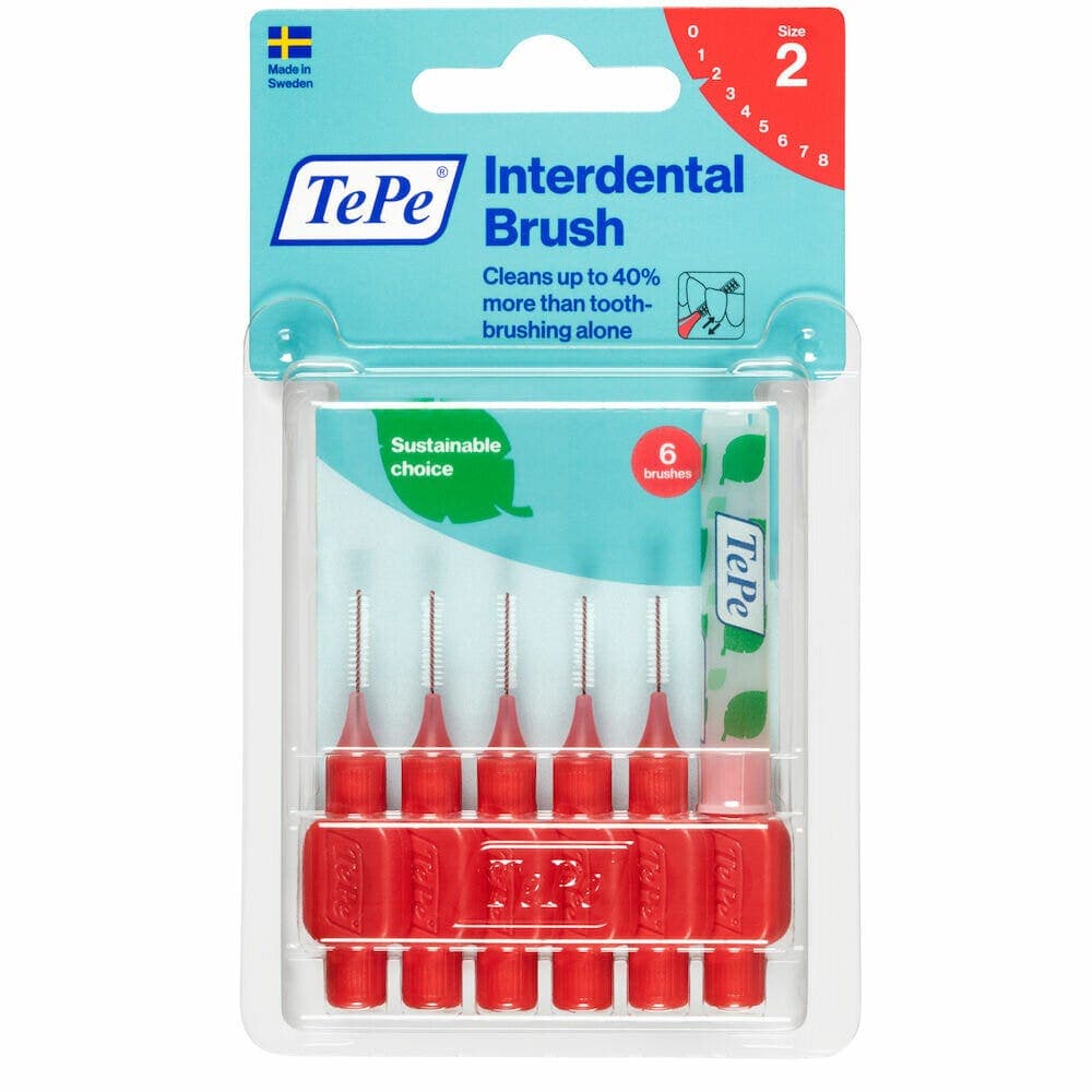 TePe Brossettes interdentaires Rouge 0,50 mm – Lot de 6