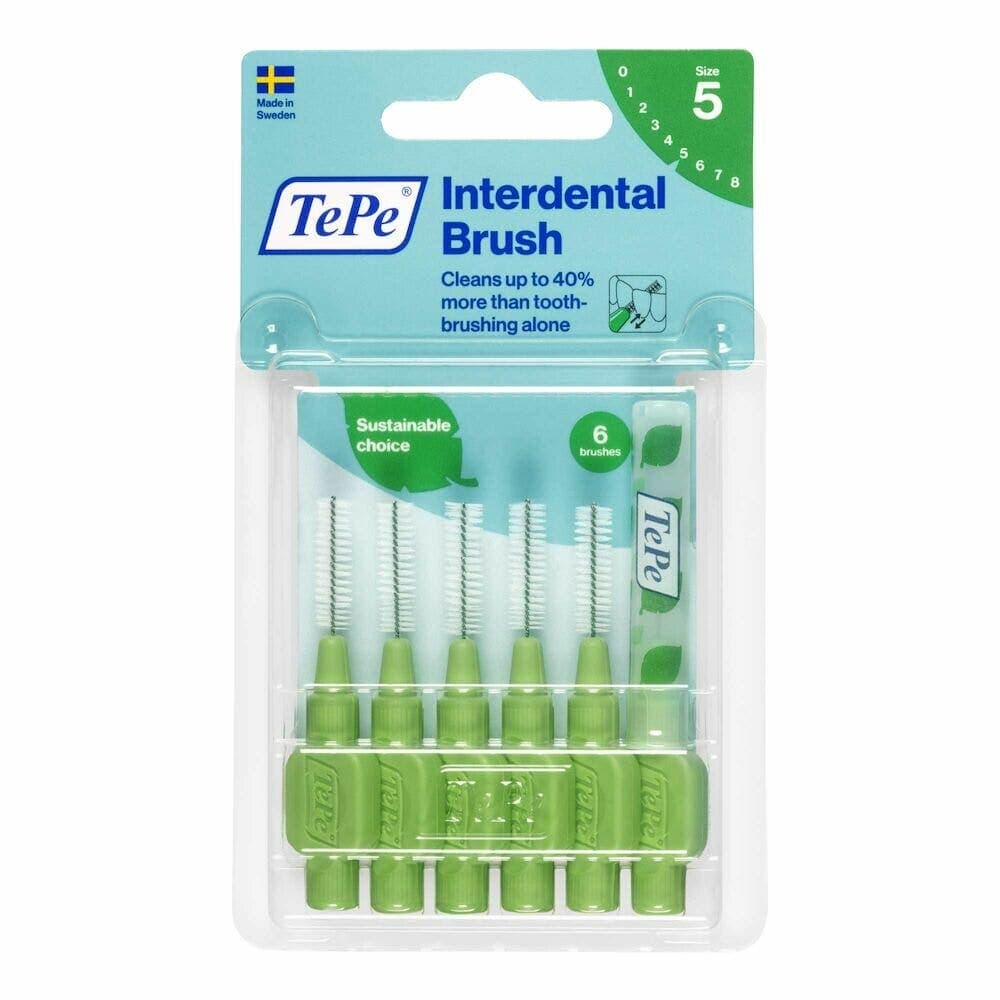 TePe Brossettes interdentaires Vert 0,80 mm – Lot de 6