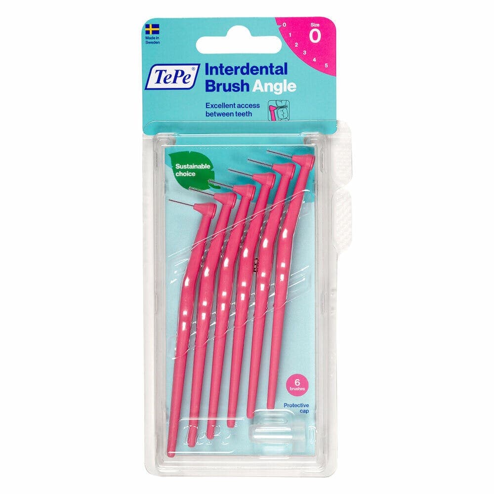 TePe Angle Brossettes Rose 0,4 mm – 6 pièces