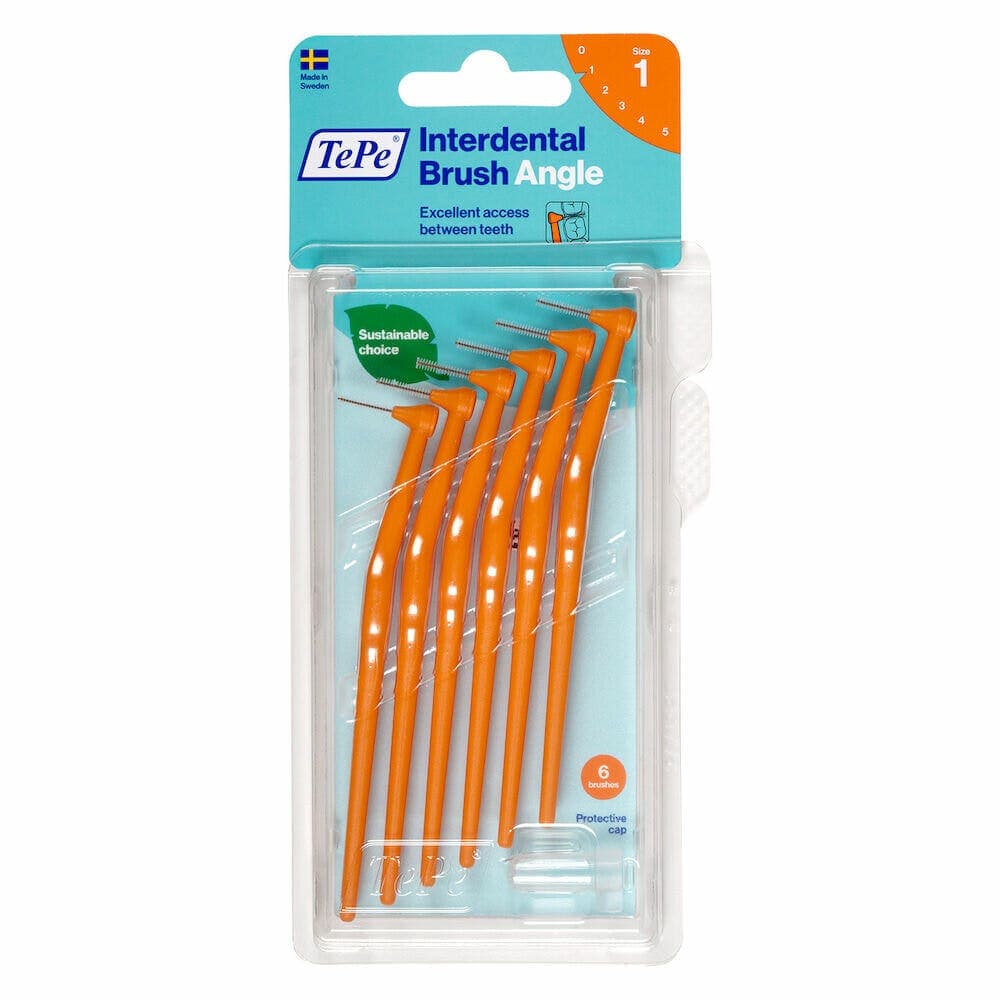 TePe Angle Brosse à dents Orange 0,45 mm – 6 pièces