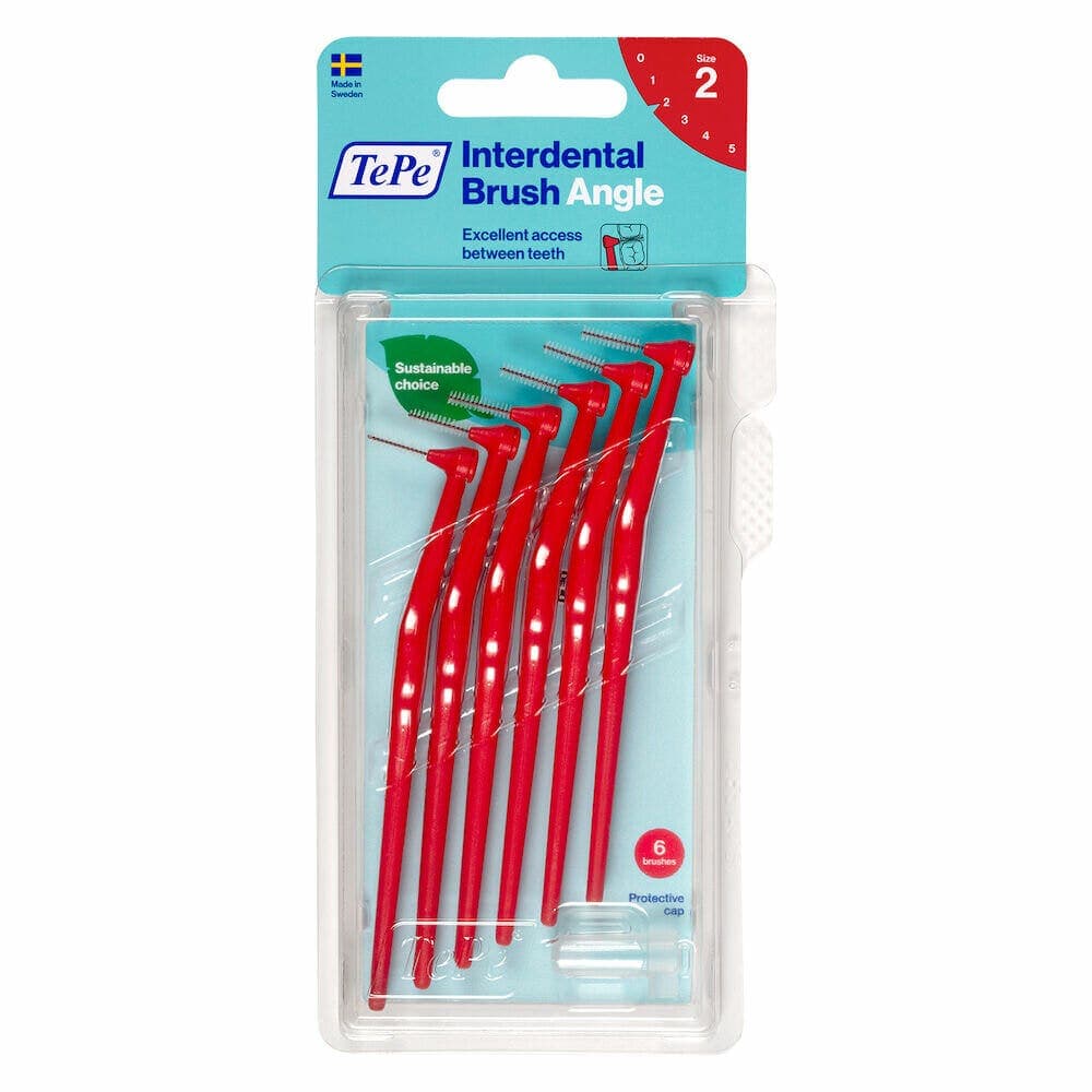 TePe Angle Brossette Interdentaire Rouge 0,5 mm – Lot de 6