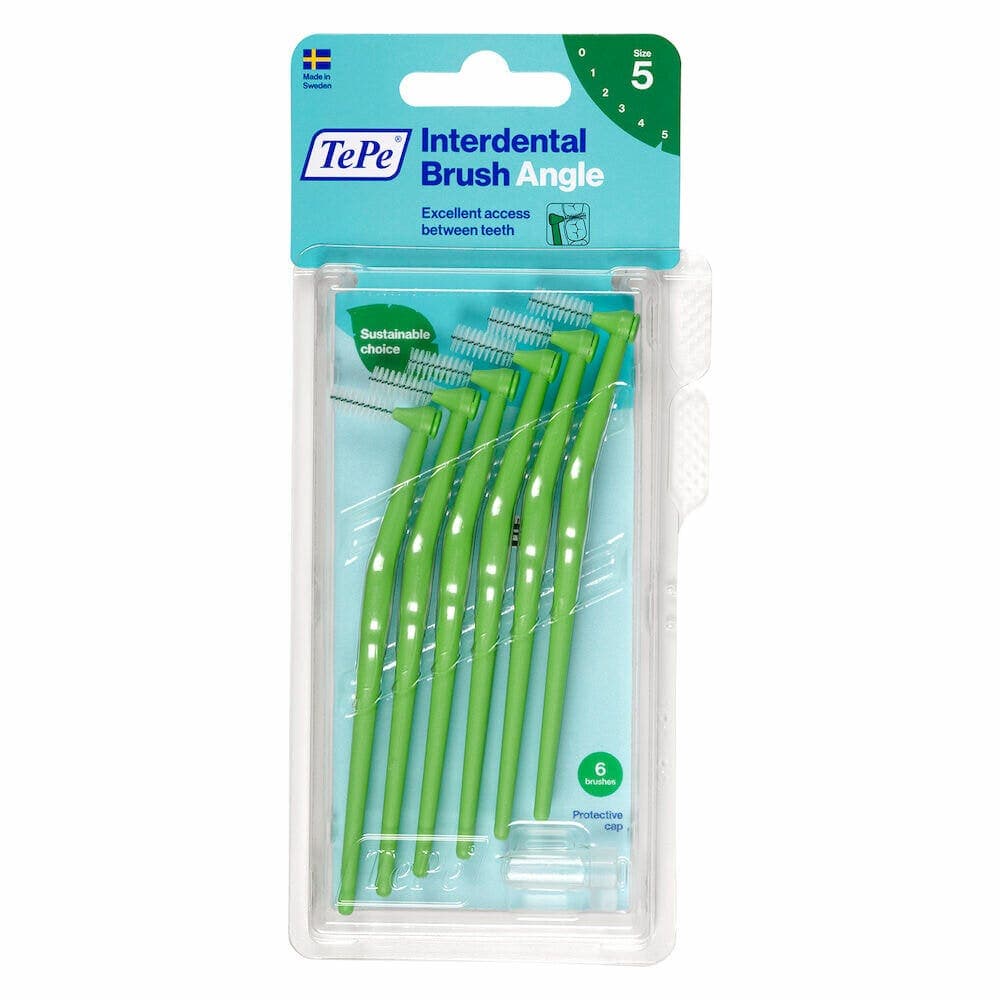 TePe Angle Brossette Interdentaire Verte 0,8 mm – Lot de 6