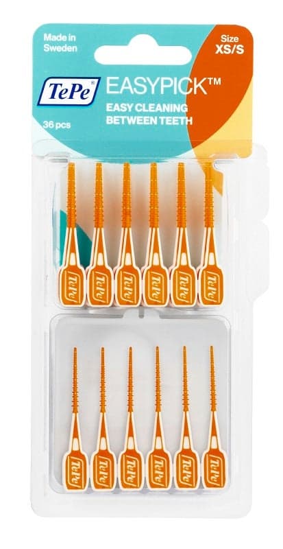 TePe EasyPick Brossette Interdentaire Orange XS/S – Lot de 36