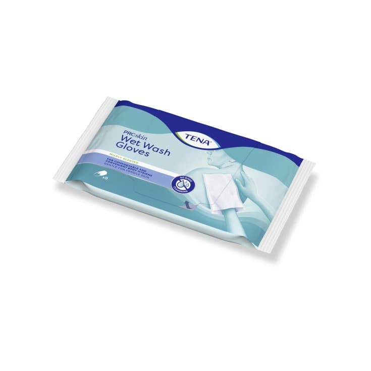 TENA Wet Wash Glove – 8 Stück