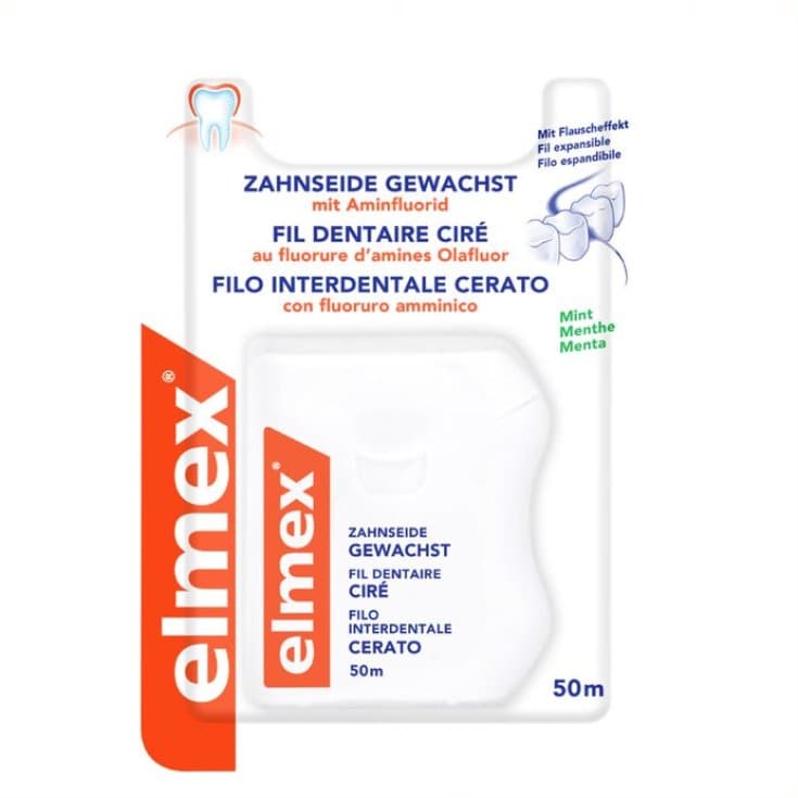 elmex Fil dentaire ciré – nettoyage des espaces interdentaires