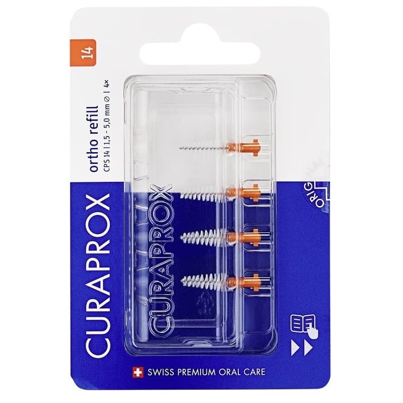 Curaprox CPS 14 Ortho – 4 Zahnbürsten-Köpfe