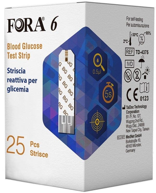 Fora 6 Connect Glycémie – 25 bandelettes