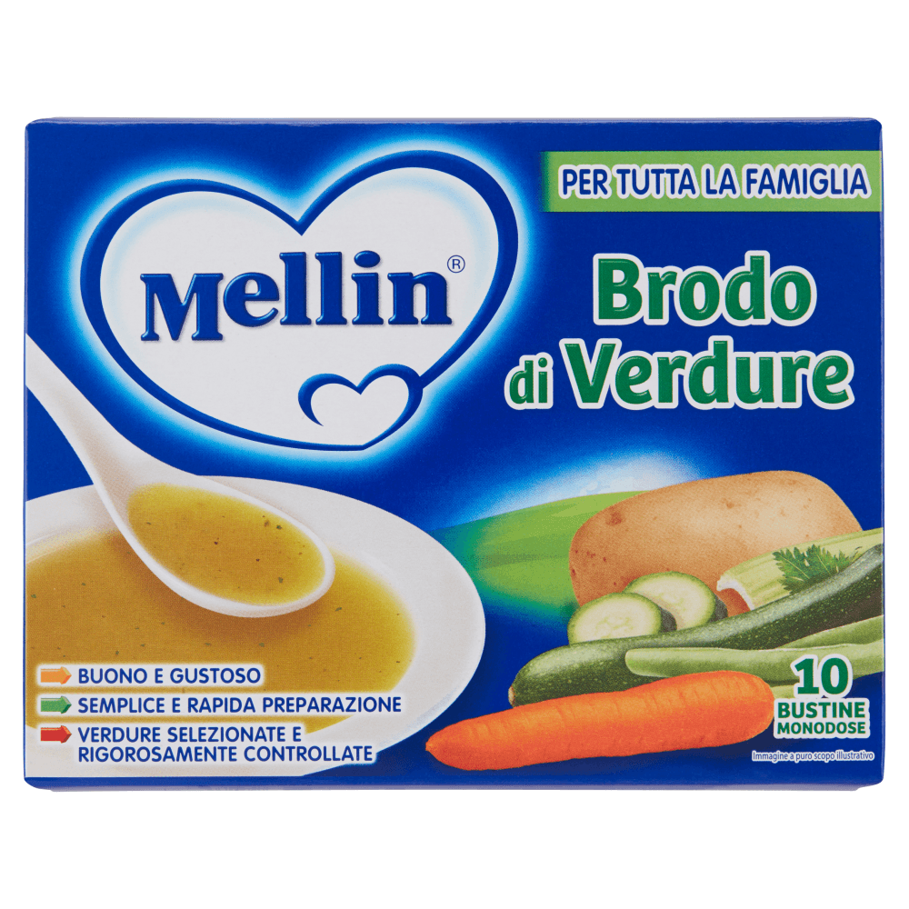 Mellin Brodo di Verdure – 10 x 8 g sachets