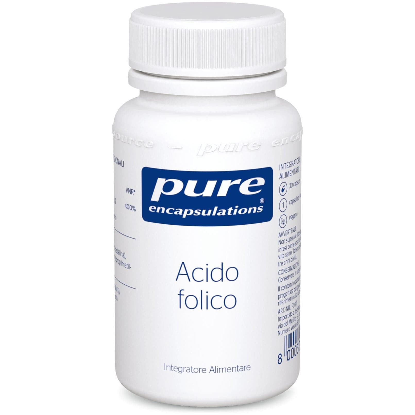 Pure Encapsulations Acide Folique – 30 gélules
