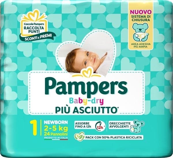 Pampers Baby-Dry Newborn – 24 Windeln