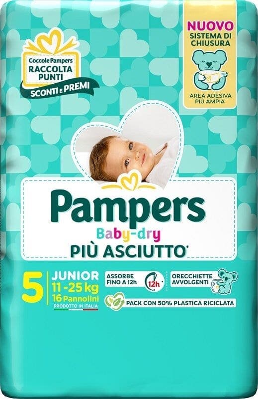 Pampers Baby-Dry Junior – 16 couches