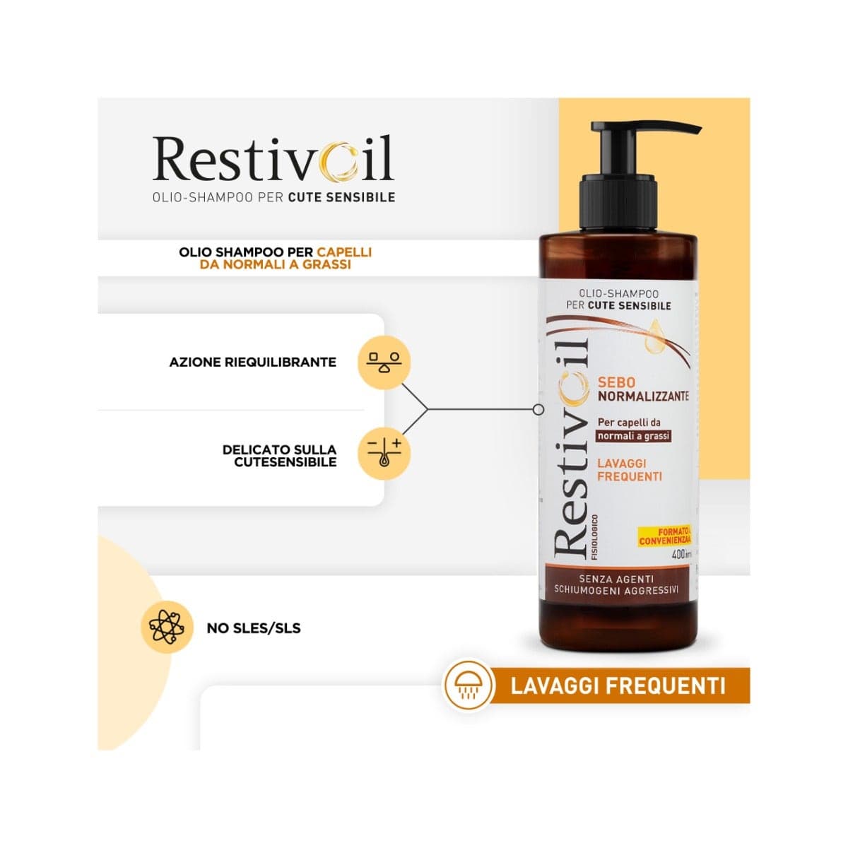 Restivoil Fisiologico Shampoing – 400 ml