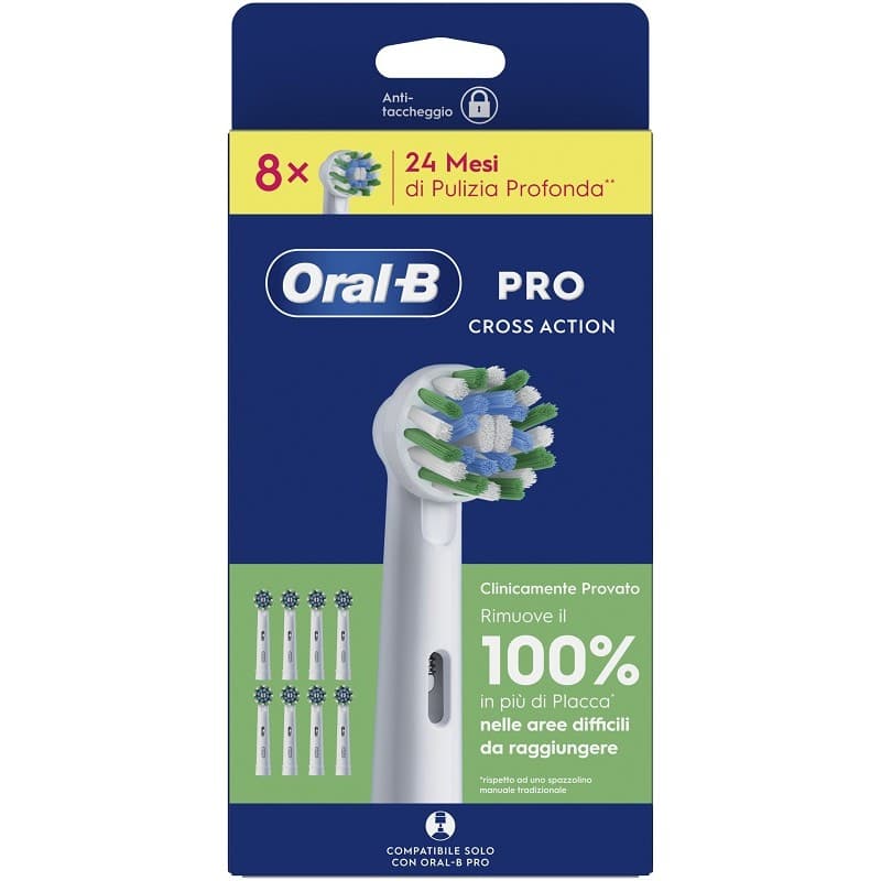 Oral-B CrossAction Zahnbürsten-Ersatzköpfe – 8er Pack