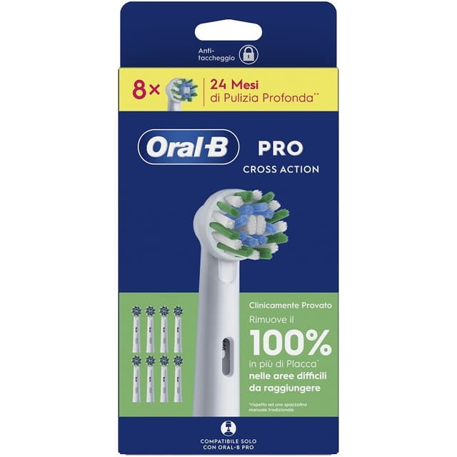 Oral-B CrossAction – Têtes de remplacement 8 pièces