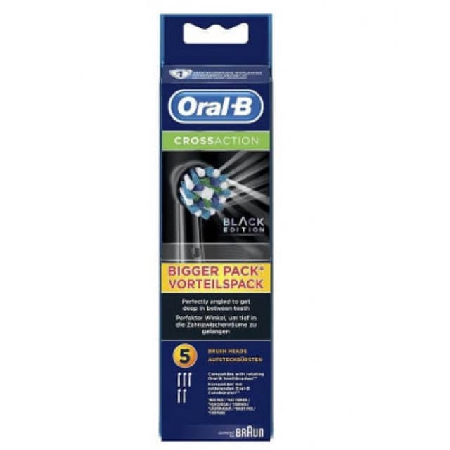 Oral-B Brossettes Cross Action Black – Pack 5 pièces