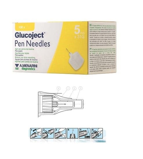 Glucoject Pen Nadeln 5mm G31 – 100er Pack