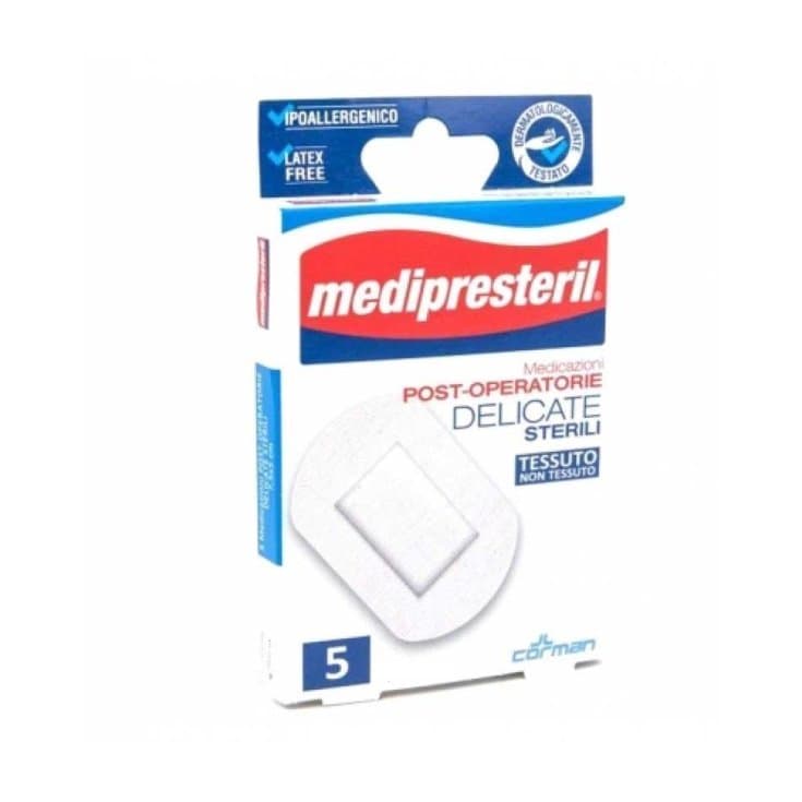 Medipresteril P/OP Delicate – Compresses 8 x 10 cm, 5 pcs