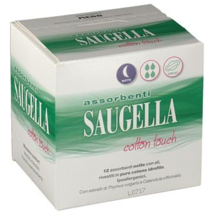 Saugella Assorbente Notte – 12 serviettes de nuit