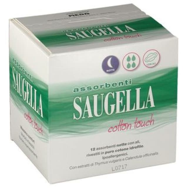 Saugella Assorbente Notte – 12 serviettes de nuit