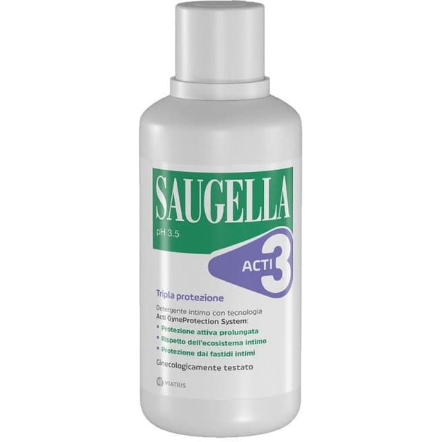 Saugella Acti3 – Gel nettoyant intime 500 ml