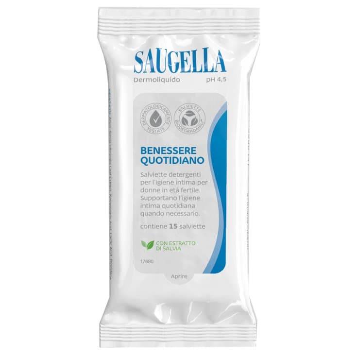 Saugella Dermoliquido Salviettine – 15 Tücher