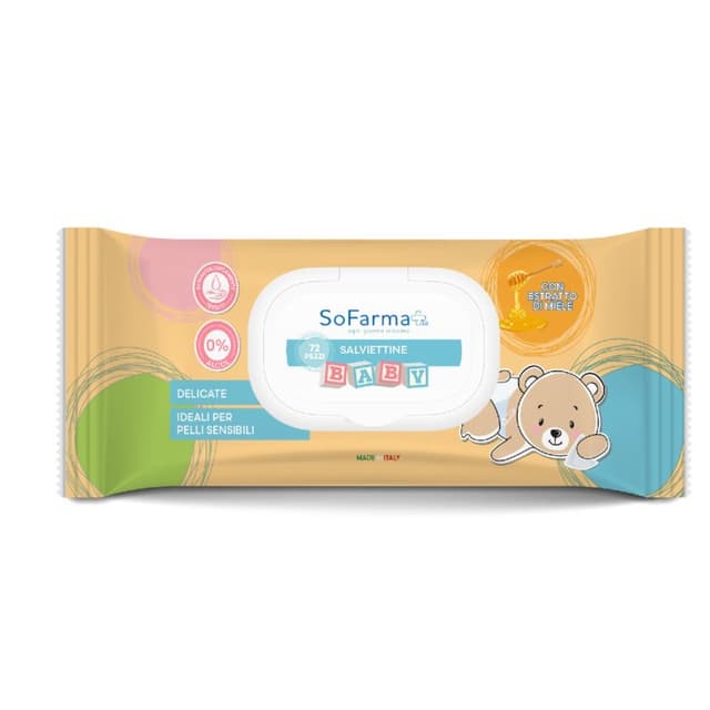 Lingettes Bébé au Miel – 72 pièces