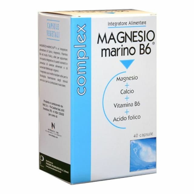 Magnésium + Vitamine B6 – 40 gélules | Magnesio Marino B6