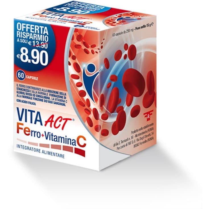Vita Act Fer + Vitamin C – 60 gélules