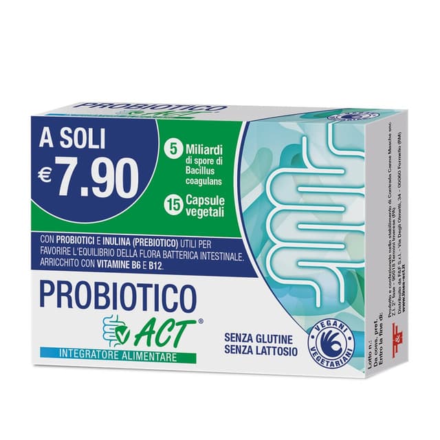 Inuline + Vitamine B6 – 15 gélules végétales | Probiotico Act