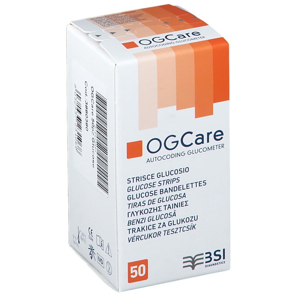 OGCARE Glicemia – 50 bandelettes réactives