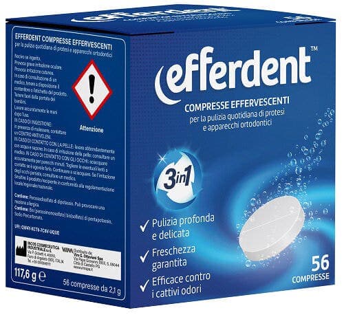 Efferdent Effervescent – 56 comprimés