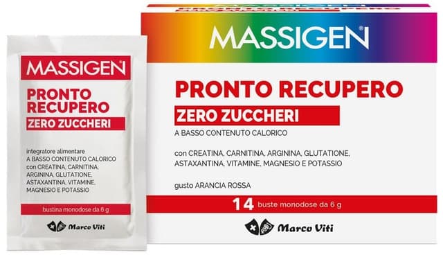 Créatine + L-arginine – 14 sachets de 6g | Massigen Pronto Recup Z/Zuc