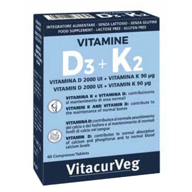 Vitamines D3+K2 – 60 comprimés